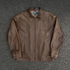 90s Ralph Lauren lambなleather swing top