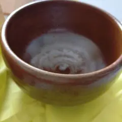 茶碗 陶器製 茶色 丸形