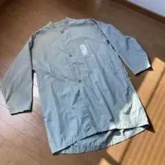 MUJI Labo撥水高密度織りスタンドカラーコート男女兼用S-Mライトグリーン