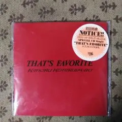 小比類巻かほる/THAT'S FAVORITE　LD初回特典8センチCD