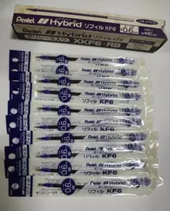 Pentel Hybrid リフィル KF6 ロイヤルブルー 10本のサムネイル