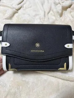 SAMANTHAVEGA シンプルビジューショルダーバッグ　黒