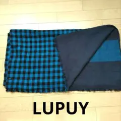 LUPUY 青・黒 チェック柄 ストール　ショール　マフラー