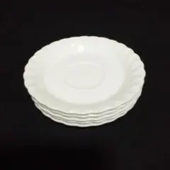《K-7》♤白っぽいティーカップ皿？ 5枚セット