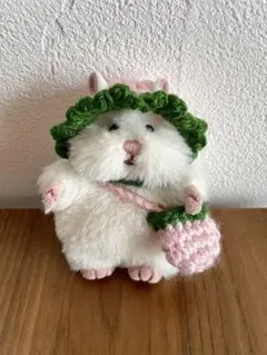 あみぐるみ うさぎ お花 ベビーキャップ ボンネット - メルカリ