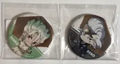 【Dr.STONE DMMスクラッチ レイニーデイ 缶バッジ 千空 ゼノ】