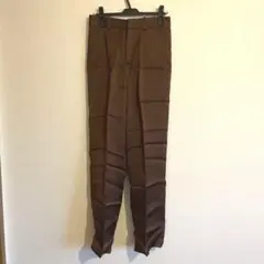 定価¥9990 ZARA タグ付き新品 サテンパンツ ダークブラウン