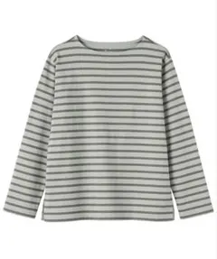グレー ストライプ 長袖 Tシャツ