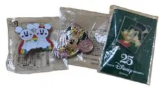 東京ディズニー25周年30周年他ピンバッジ 3個セットミニードナルド