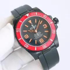 ROLEX Submariner ブラック/レッド ラバーベルト