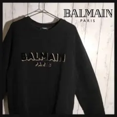 【入手困難】バルマン センターロゴ入りスウェットPARIS ブラック L 人気 入手困難】バルマン センターロゴ入りスウェットPARIS ブラック L 人気