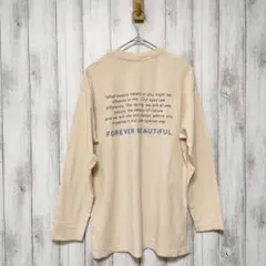 GU ジーユー (M)　ロゴTシャツ 長袖　ロンT
