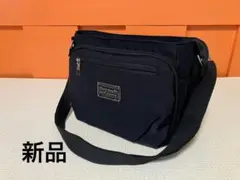 ★ 新品 ナイロン 多機能 斜め掛けショルダー 黒