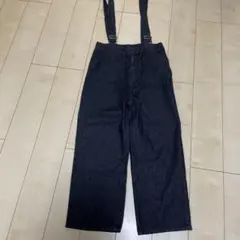 ブラックデニムサロペット　レディース　M