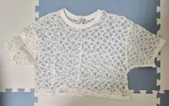 【送料無料】Linluce レース クロップドトップ　M