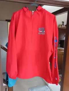 Champion フード付きナイロンジャケット レッド