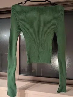 Green rib knit