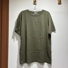 Samansa Mos2 ロゴTシャツ カーキ
