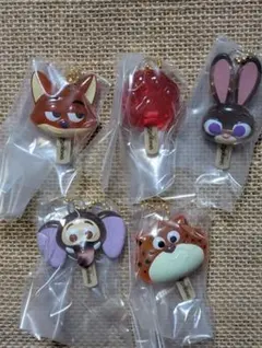 ズートピアアイスキャンディーチャーム ５点まとめ売り　セミコンプ　ガチャ