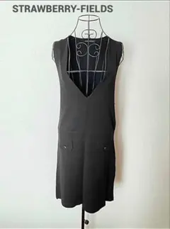 STRAWBERRY-FIELDS ノースリーブ　ウール　ワンピース