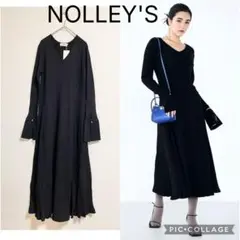 新品】ノーリーズ フイット＆フレアー Vネック ニット ワンピース 