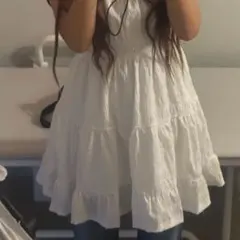 ホワイト キャミワンピース