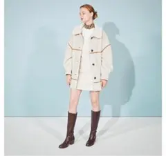 Heatherリバーシブルムートンコート アイボリー