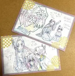 鬼滅の刃 お楽しみくじ ポストカード 胡蝶しのぶ カナエ 栗花落カナヲ 幼少期