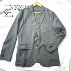 極美品　 UNIQLO ユニクロ 感動ジャケット ウールライク グレー 洗濯可能