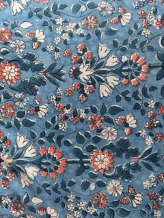 インド綿.ブロックプリント50×110cm(HB3127)