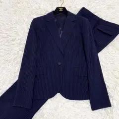 【美品✨】LES MUES スーツ セットアップ 洗える ストレッチ ネイビー