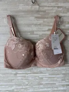 E80」トリンプ プレミアム レッドレーベル クリスマスローズの花 ブラジャー