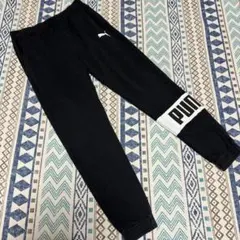 PUMA プーマ スウェットパンツ ブラック ロゴプリント