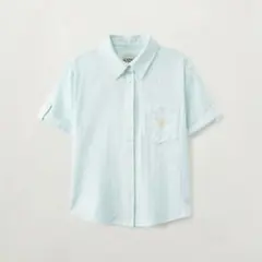 SATUR Roll Up Half Shirt 半袖 シャツ ブルー