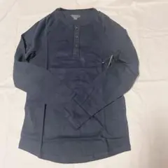 メンズ　長袖　カジュアル　Tシャツ　Sサイズ　カットソー　ネイビー　ファッション