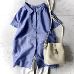 美品アーバンリサーチドアーズ フレンチスリーブギャザーブラウス 