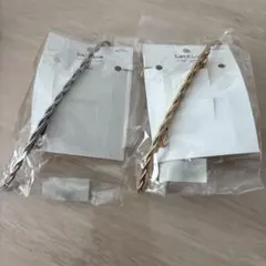 Lattice ツイストヘアクリップ　2本セット シルバー ゴールドのサムネイル