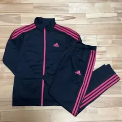 adidas ジャージ 上下セット ブラック/ピンク 160センチ