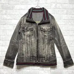 アーバンナウ デニムジャケット Gジャン M ブラック ヴィンテージ風 ふるじょ