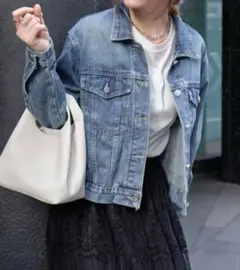 【新品】デニムジャケット　Gジャン　ライトブルー　リュミエ　お好きな方へ　春