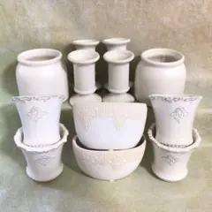 花器陶器製、フラワーベースまとめ売り￼ E