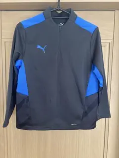 PUMA ジップアップジャージ 黒/青 140