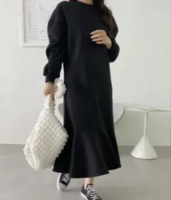 【値下げ】裏起毛　ソフト　スウェット　マーメイド　ワンピース　fifth