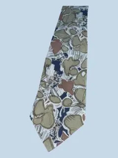 K*a様 花柄シルクネクタイ グリーン ブラウン