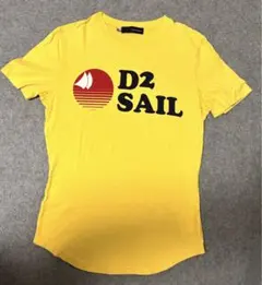 DSQUARED 2 ディースクエアード ダメージ加工 半袖 Tシャツ イエロー