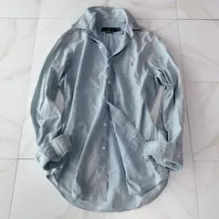 ラルフローレン シャンブレー ダンガリー デニムシャツ マルチポニー 刺繍 S