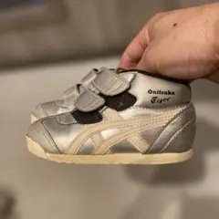Onitsuka Tiger ベビーシューズ シルバー ベルクロ