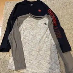 アバクロロングティシャツ紺とグレー2枚セット