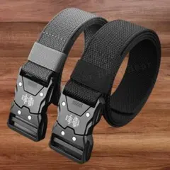 タクティカルベルト サバゲー メンズ ベルト ミリタリー ワンタッチ 2本セット