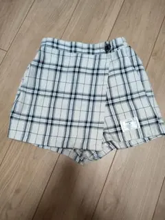 チェック柄ハーフパンツ 　キュロット